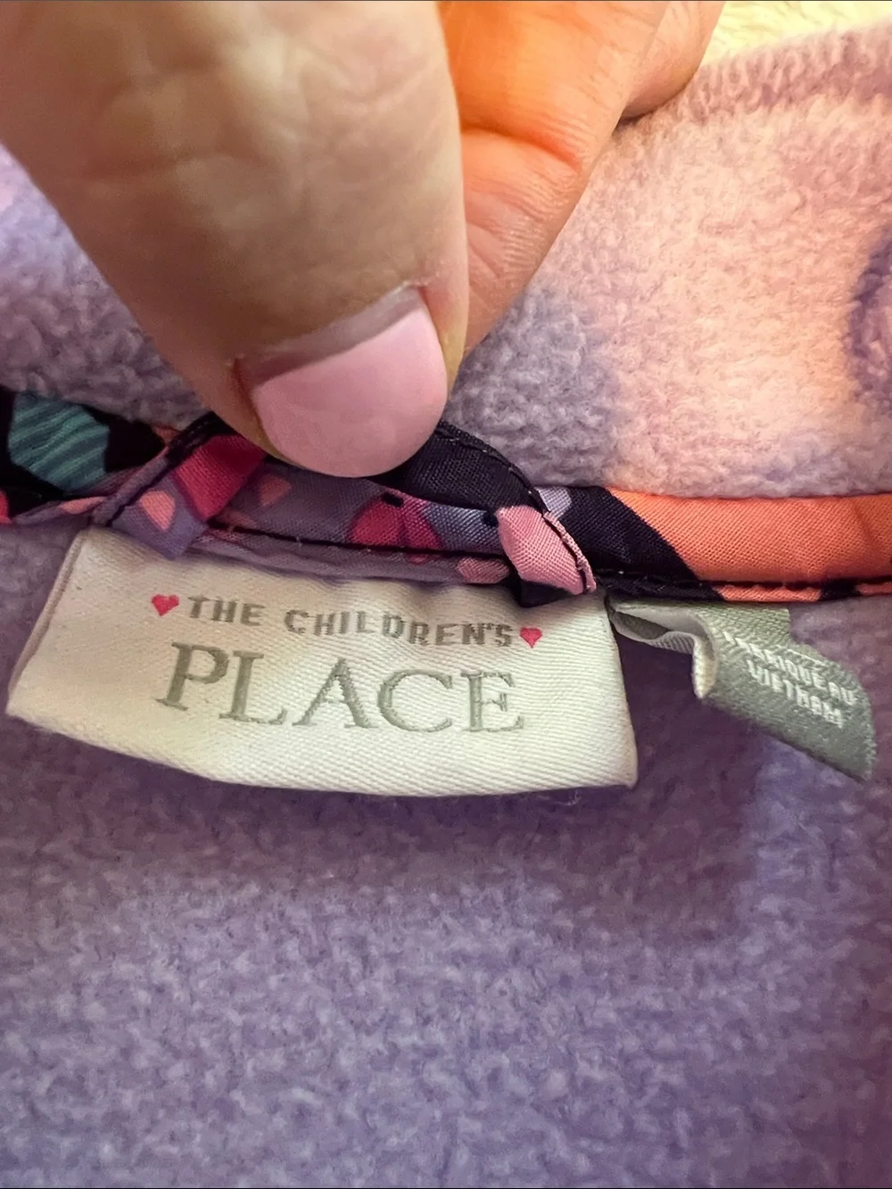The Children's Place Lavender Fleece Zip Jacket